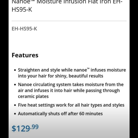 Panasonic eh-hs95 hair straightener - Picture 2 of 2